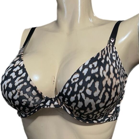 Victoria’s Secret Sexy Unlined Demi Satin Bra Animal Print 34DDD - Picture 3 of 5